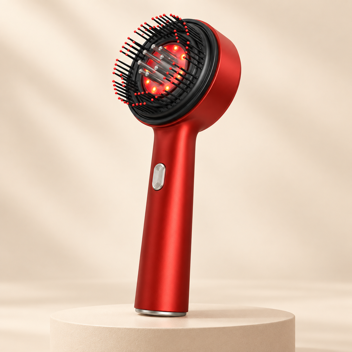 Peigne Masseur Cuir Chevelu Lumière Rouge | Stimule la Pousse & Apaise le Stress